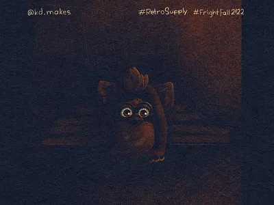 FF2022 | Day 24 - Demon creepy cute dark demon fall fright furby halloween illustration october retro supply texture weird
