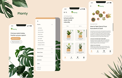 Plant App app design mobile ui ux