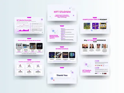 NFT STADIUM graphics design illustration pitch deck pitch deck design powerpoint presentation presentation design