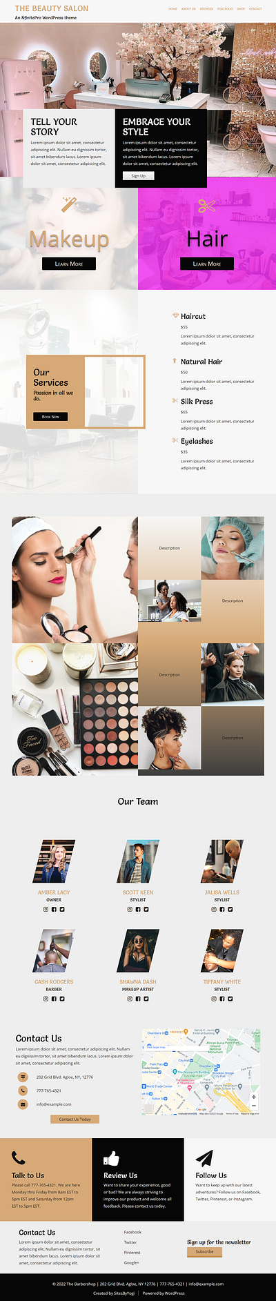 Beauty Salon | Gallery Page | Nfinite WordPress Theme web design wordpress wordpress template wordpress theme