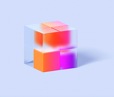 Glass Cube 3d design illustration motion graphics