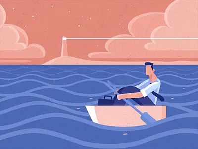 Castaway 2d animation 2d art animation art character character animation drawing illustration loop motion graphics