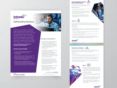 Intrado 911 Call Handling Brochure brochure graphic design