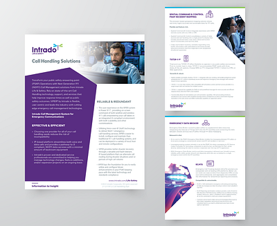 Intrado 911 Call Handling Brochure brochure graphic design