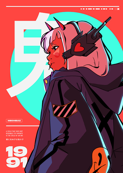 XX abstract anime illustration poster texture