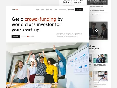 Starcrow - Landing Page branding crowd funding design fund funding hero section investor landing page landingpage logo start up startup stocks ui ui design uiux ux design web web design web designer