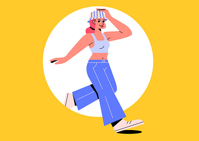 Happy Woman✨ character character design illustration illustrator motion design motion graphics