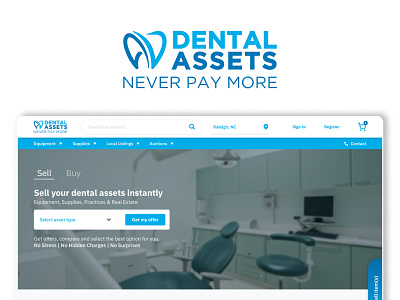 Dental Assets Website branding design figma ui ux uxui web webdesign