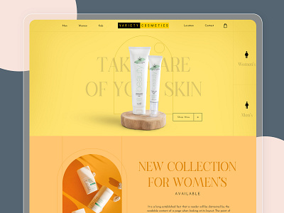 Variety Cosmetics Website Layout Design design ui webdesign