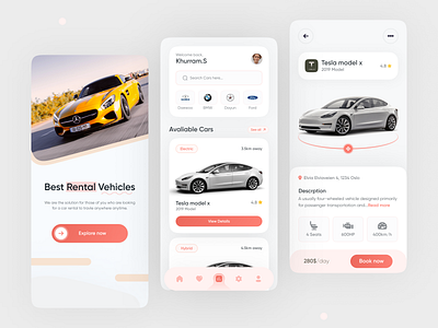 Car Rental App Concept android app design best dribbble designer booking app car booking car rent service design design in figma illustrations and design ios app latest trends in app design ux minimal web app design mobile app mobile ui rental app top design dribbble top designer ui ux design concepts ui ux design expert user experience user interface