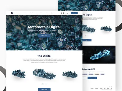 MetaMetals - The Digital branding crypto design landingpage nft ui uidesign uiux web3 webdesign weblanding