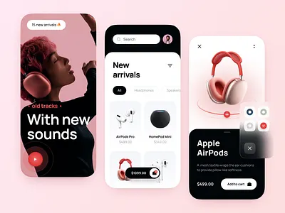 Audio e commerce App UI
