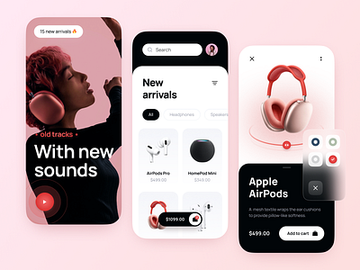 Audio e commerce App UI