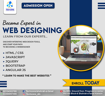 Web Designing Post (Educational Post) bootstrap branding css design educational post graphic design html illustration institute post java script jquery social media post social media post design web designing web development