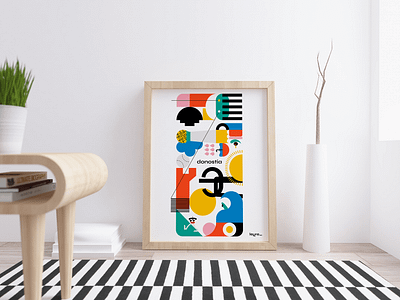 Douglas Sweets - Poster artwork bauhaus style branding design geometric illustration geometric shapes graphic design illustration poster poster design print shapes vector art