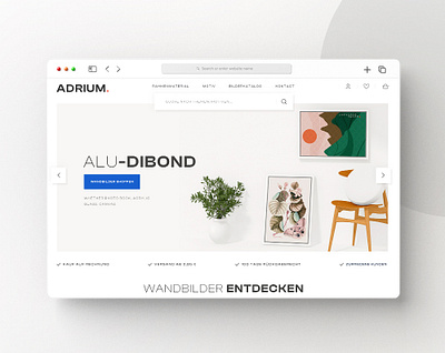 Adrium Landing page acrylic glass adrium art canvas custom made dashbaord design e commerce gallery graphic design illustration landing page logo photo book ui web design web desin web ui webdesign website