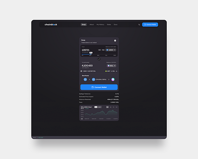 Crypto swapping bitcoin blockchain clean crypto dapps darkmode dashboard design dex minimal nft swap ui uidesign uiux ux