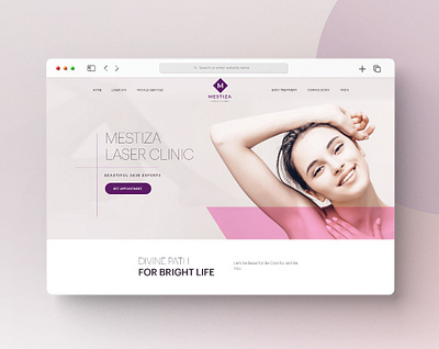 Mestiza Laser Clinic Landing Page beauty product dashbaord design hair removal illustration landing page laser laser hair removal laser treatment logo skin care ui web design web desin web ui webdesign website