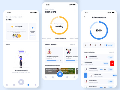 Healthcare Mobile App animation clean ui design iphonex mobile ui ui design