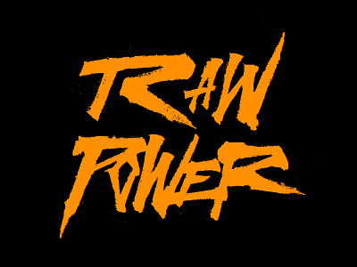 Raw Power calligraphy expressive graphic design lettering letters punk raw type typography
