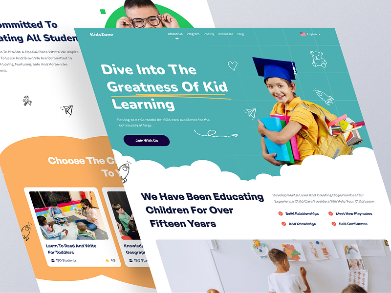 KidsZone - DayCare Landing Page