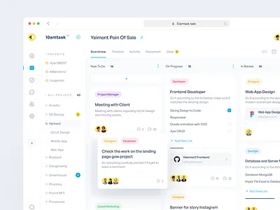 10am Task Management Dashboard ari dashboard desktop fariz management dashboard project list project management task task management task system team team management web design web app