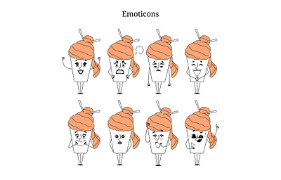 Sushi House Mascot Stickers art character design delivery design illustration mascot stickers sushi vector