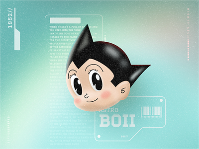 Astro Boii 3d astro boy character figma futuristic illustration retro sticker vector vintage