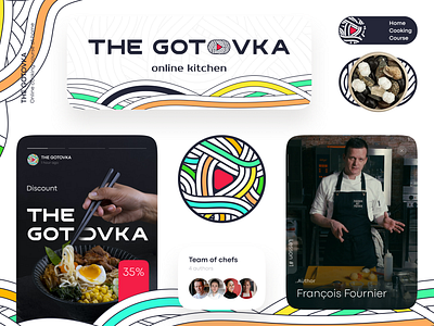 Branding THE GOTOVKA branding cooking course kitchen lesson logo