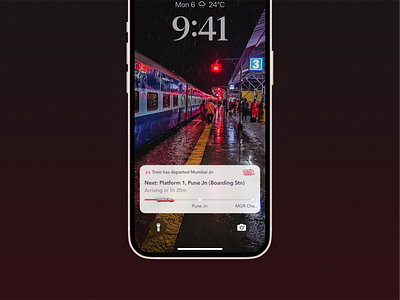 Live Activites - redRail App ios app ios16 live activities mobile app design product design redesign ui ui design challenge ux