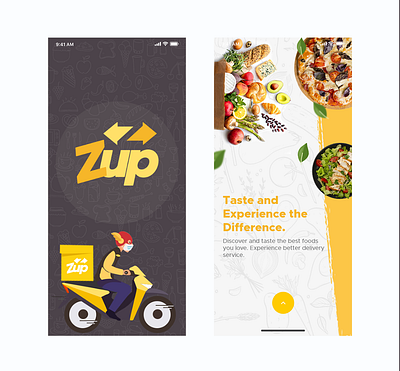 ZupApp Splash and Home Screen