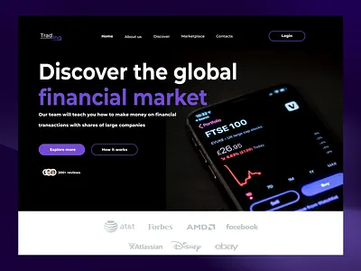 Concept for a commercial website branding design interface typography ui ux web design