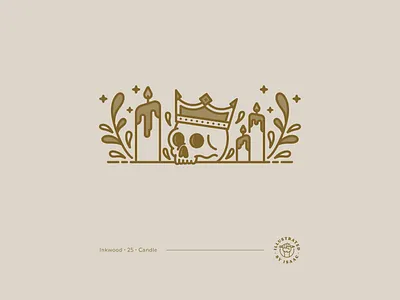 Candle candle crown design fantasy fantasy art illustration illustrator linework minimal monoline mythical mythical art skull vector vector illustration