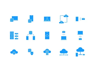 Icon Pack Server and Databases design graphic design icon ui ux ui user ux vector vectors