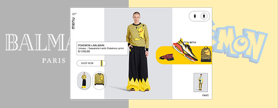 POKEMON X BALMAIN concept design fashion modern ui ux