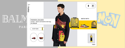 POKEMON X BALMAIN concept design fashion modern ui ux web design
