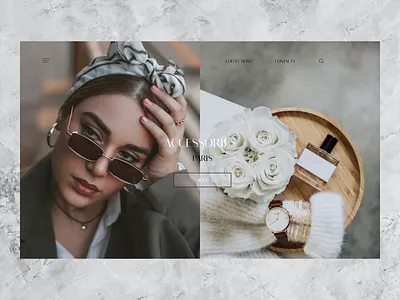 Concept for ecommerce of accessories branding design interface typography ui ux web design