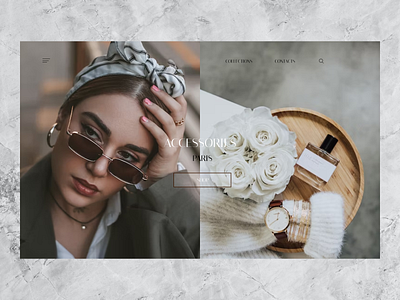 Concept for ecommerce of accessories branding design interface typography ui ux web design