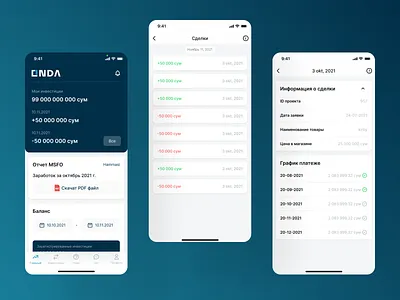 Investment app | Home page blue clean dark design invest mobile design ui