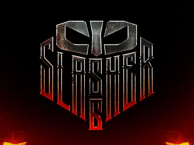 REALISTIC LOGO GAME "SLASHER6" 3d branding design game graphic design illustration illustrator logo photoshop typography vector