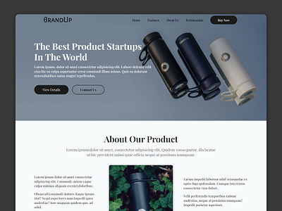 BrandUp - Startup Website Template ecommerce website html html template htmlcss ui design web design web development website template