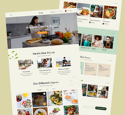 Recipo Landing Page designs landing page recipe app recipe landing page ui ux designs uiux ux designs website