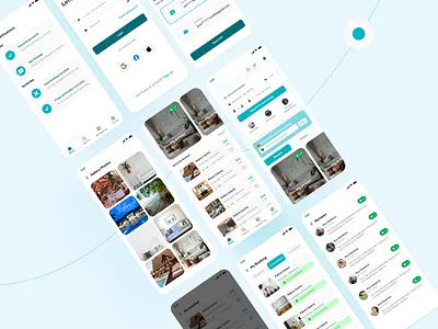 Hotel Booking App branding clean color design designers illustration logo minimal typography ui