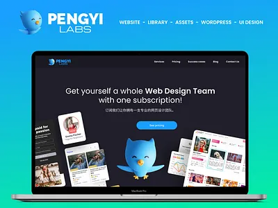 PengyiLabs website design ui ux web wordpress
