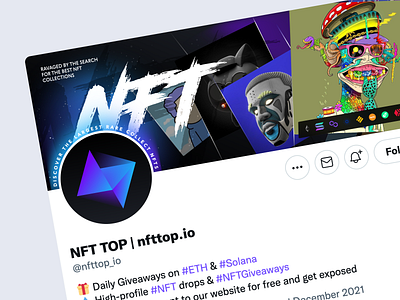 NFTTOP (Twitter Header) bitcoin crypto header nft twitter