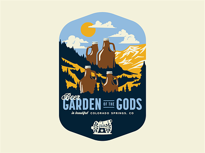 Beer Garden of the Gods badge beer colorado colorado springs garden garden of the gods mountains national park