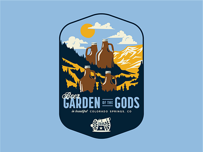 Beer Garden of the Gods badge beer colorado colorado springs garden garden of the gods mountains national park
