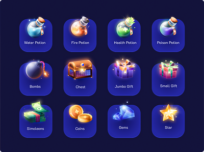 Game icons exploration game design game icon game illustration icons ui ui icons