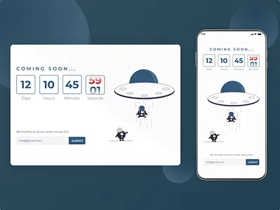 Countdown Timer - Coming Soon Page coming soon coming soon page ui countdown timer countdown timer ui design designer ui design under construction ui design ux design web designer website page design website ui design