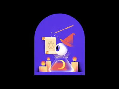 Magic 🎇 eyeball halloween illustration magic photoshop potion spell test tube vector wand witch wizard